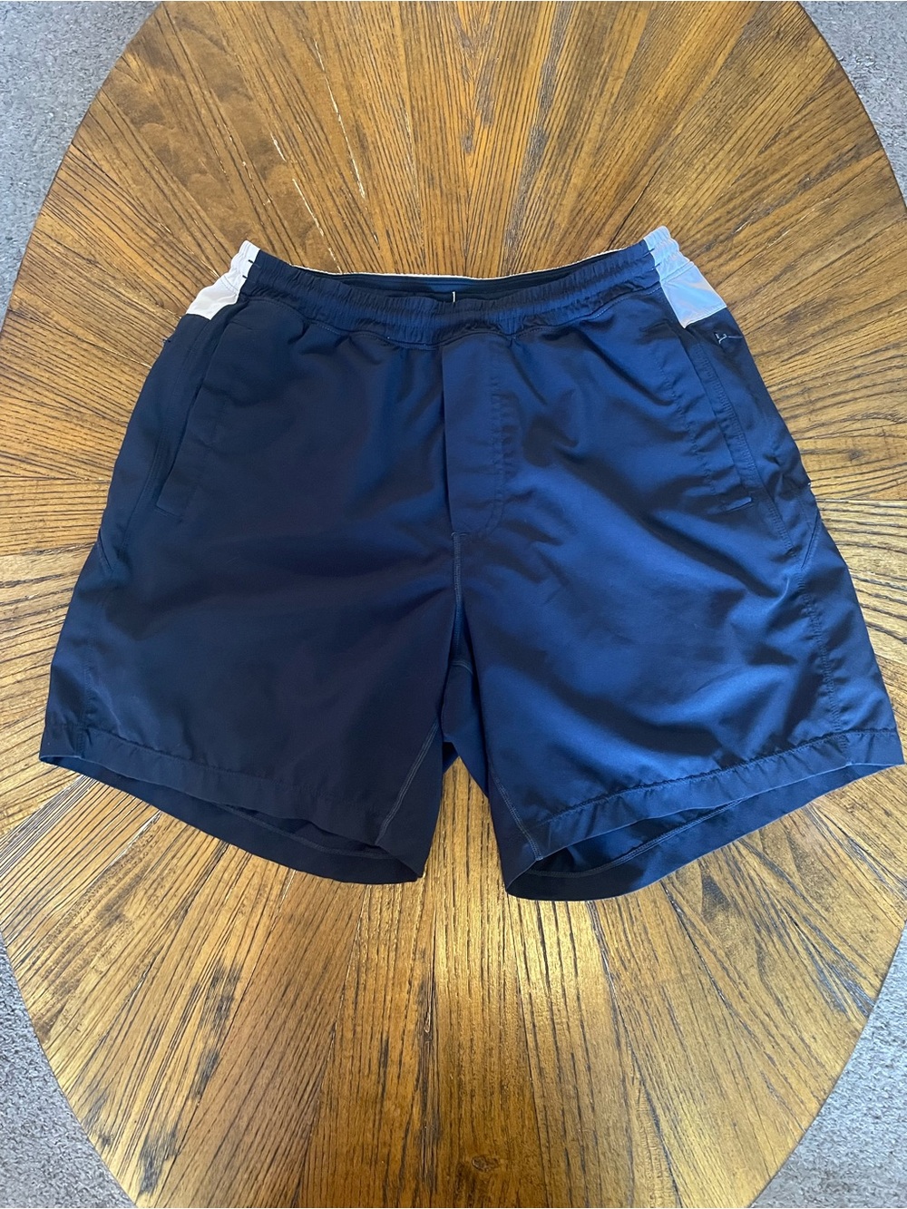 Birddogs Navy Athletic Shorts with Light Blue & White Side Panels